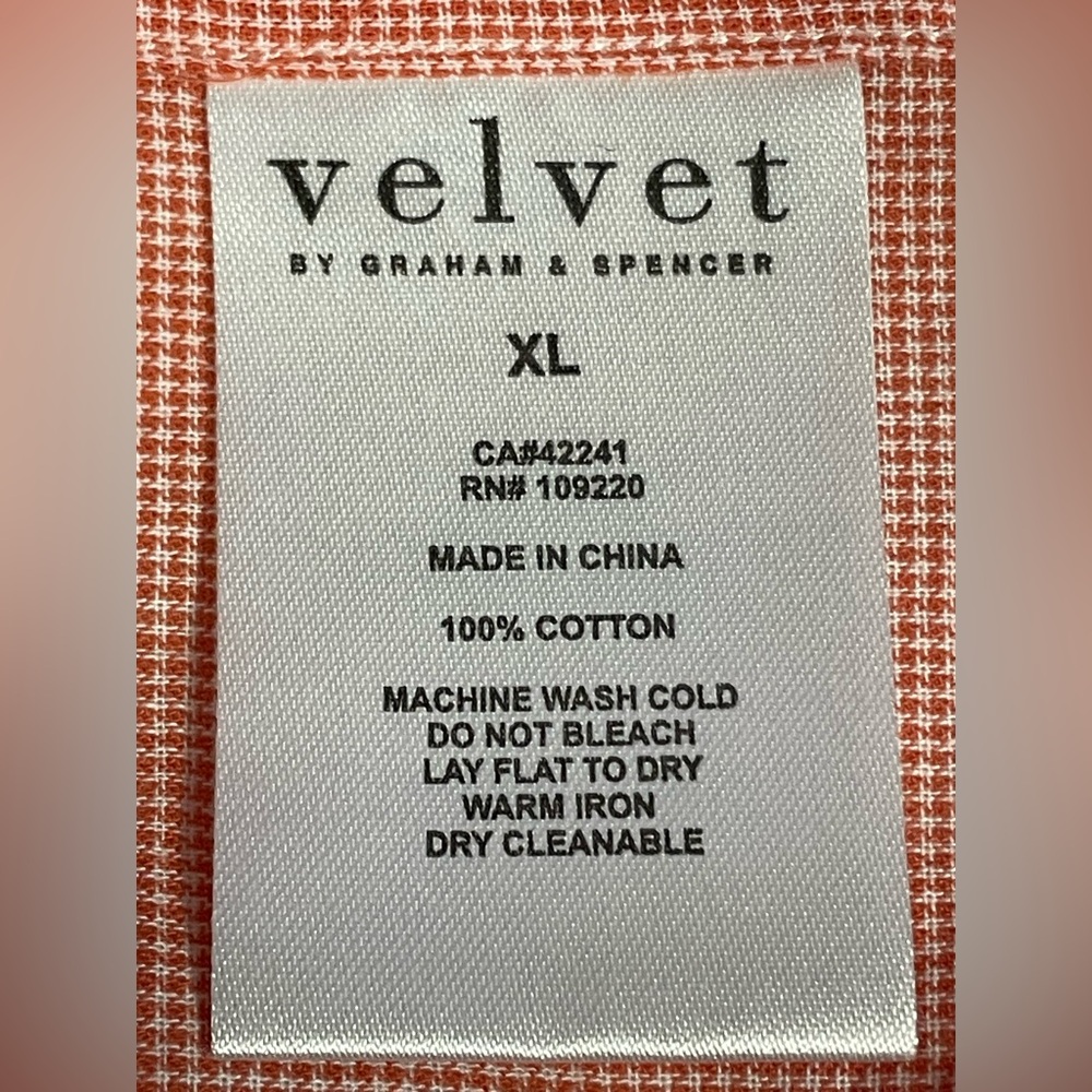 Velvet by Graham & Spencer Dress Shirt Men’s Size XL - Picture 4 of 4